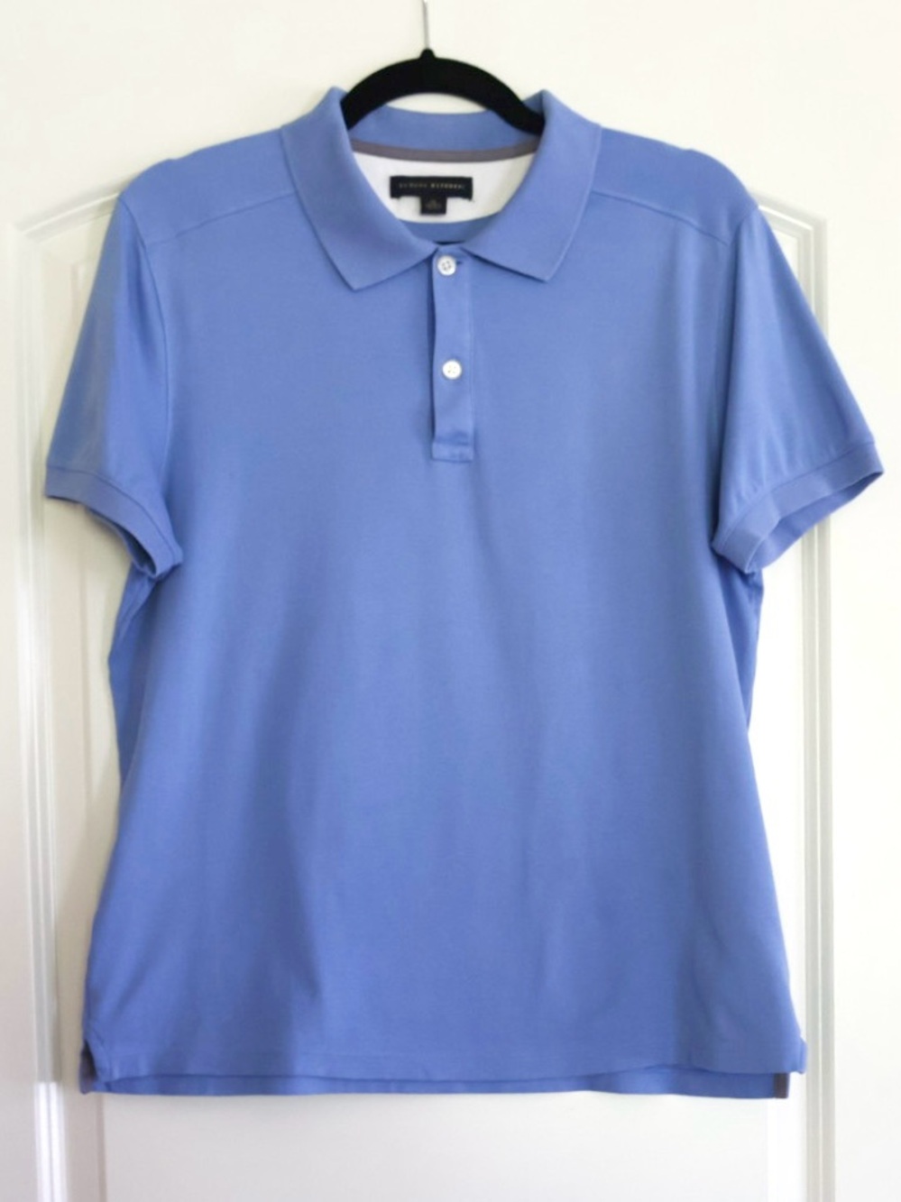 Banana Republic Men's Cornflower Blue Cotton Polo Shirt Size M Classic Preppy